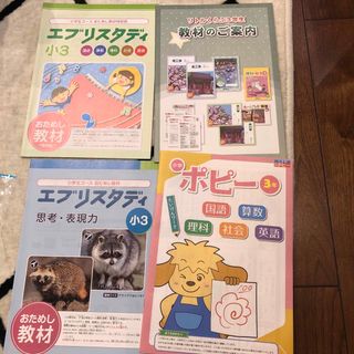 新品　未使用　リトルクラブ3年生　エブリスタディ　Z会　ポピー4冊セット国語算数(語学/参考書)