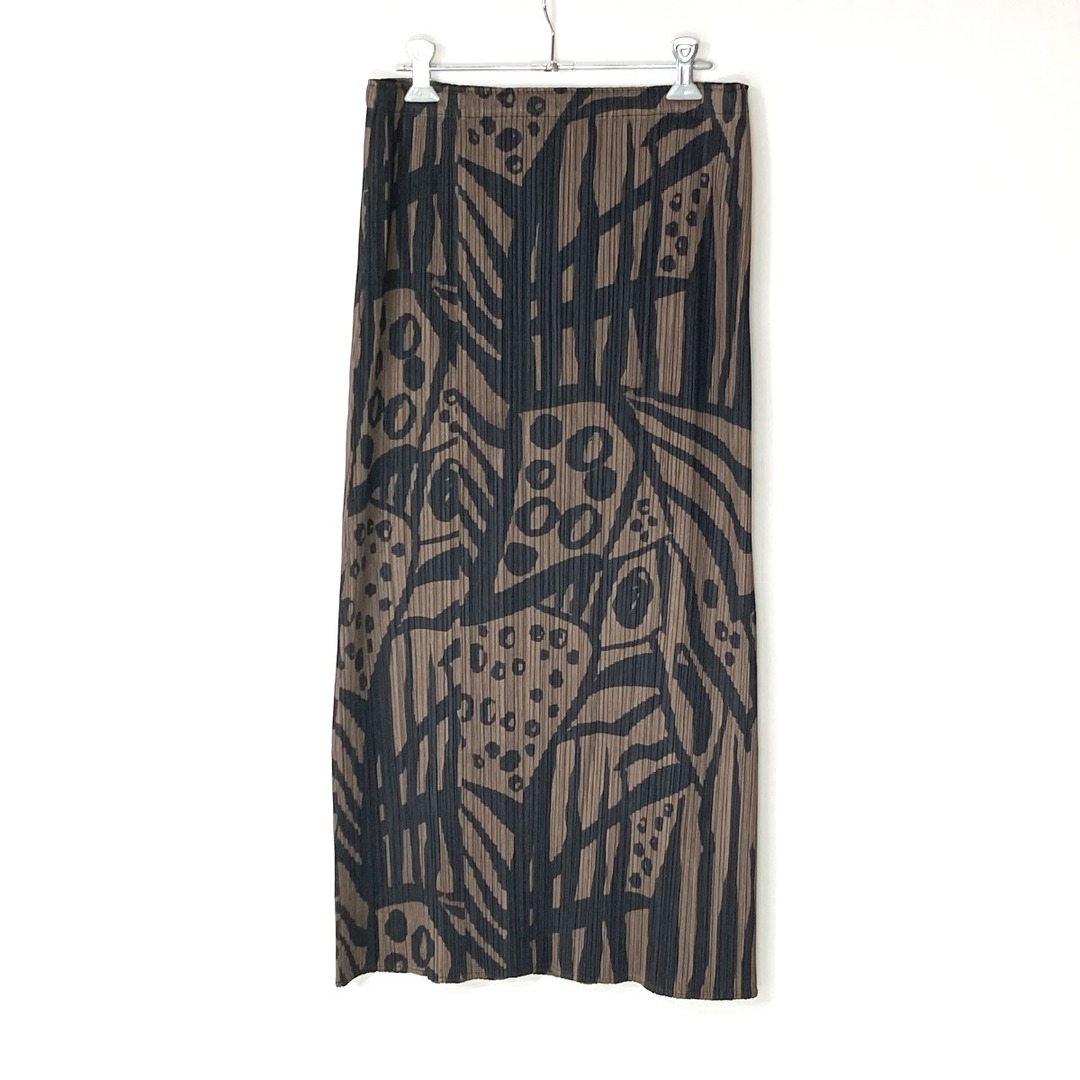 ISSEY MIYAKE - ☆☆ISSEY MIYAKE イッセイミヤケ PLEATS PLEASE プリーツスカート PP33-JG745 ブラウン×ブラック サイズ 5 レディース
