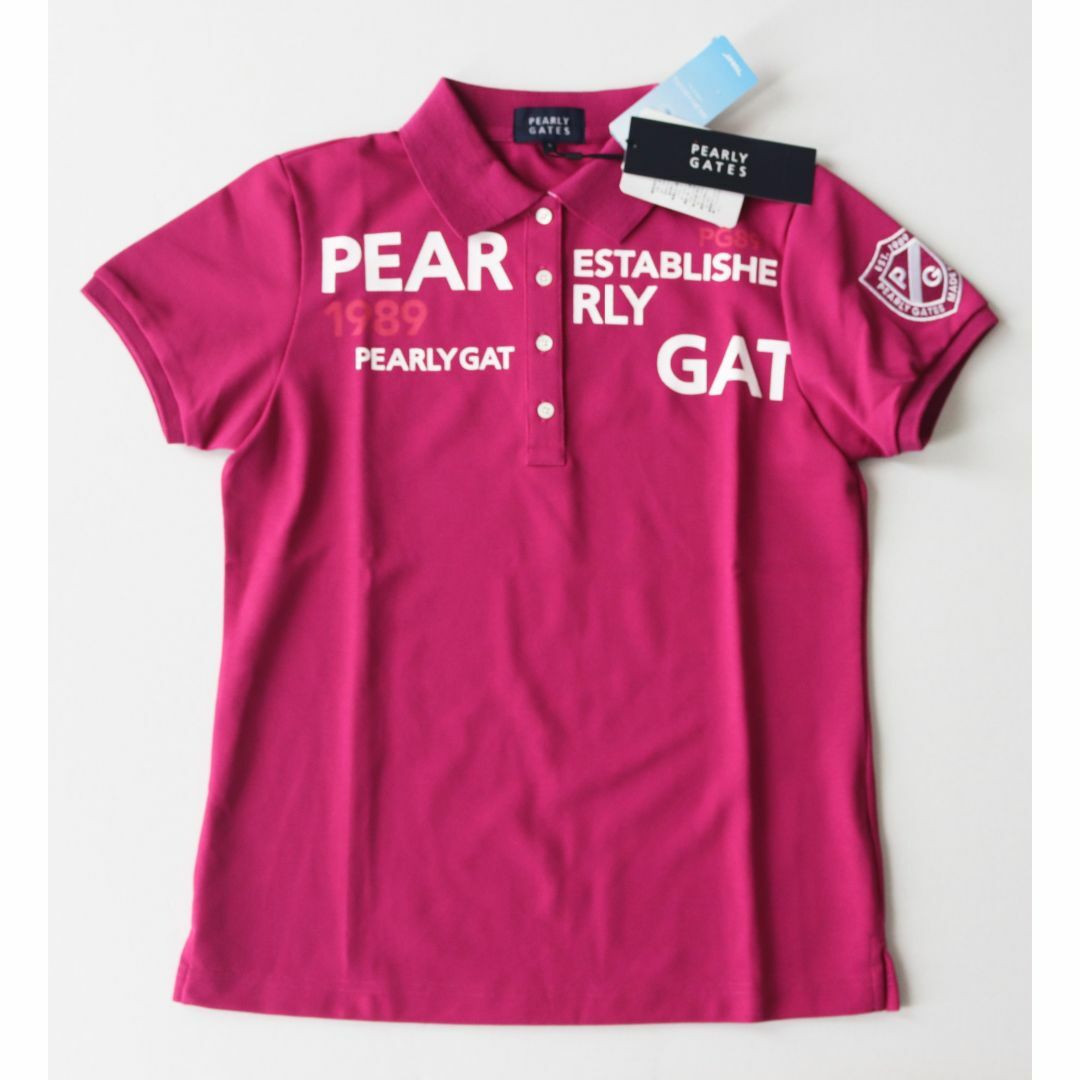 PEARLY GATES - 新品タグ付き【パーリーゲイツ】日差しバリヤ糸 半袖ポロシャツ 紺 0(S)