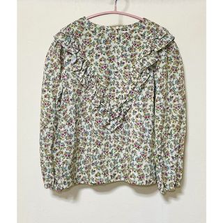ザラキッズ(ZARA KIDS)のZARA KIDS フラワー プリント フリル ブラウス 140(ブラウス)