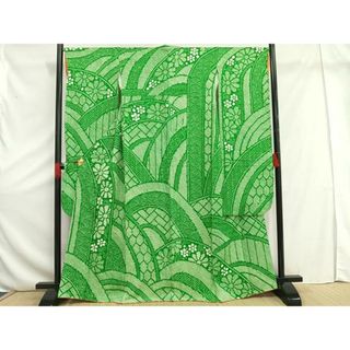 平和屋着物■豪華振袖　総絞り　吉祥花文　正絹　逸品　AAAT2486es(振袖)
