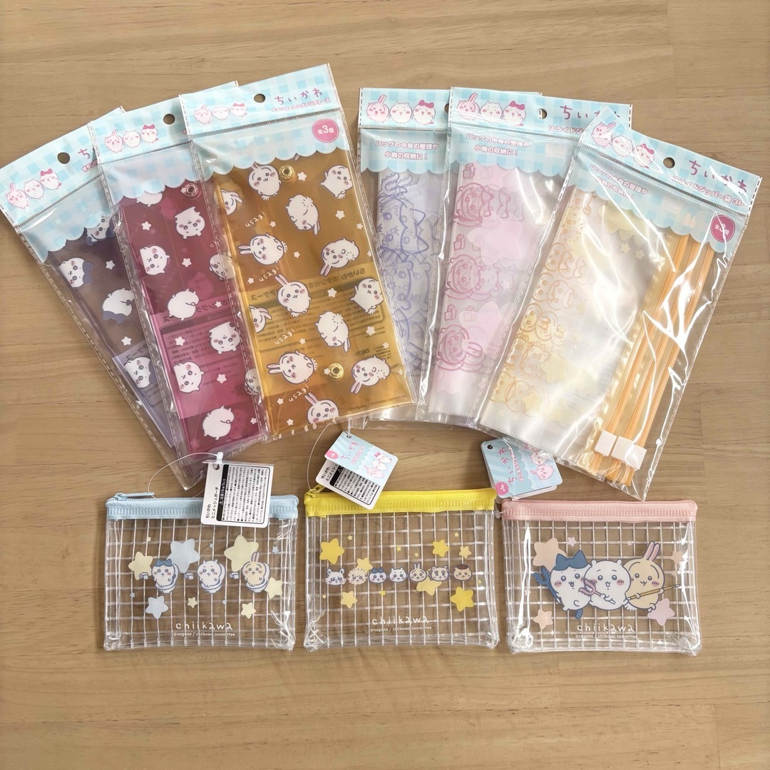 ちいかわ(チイカワ)のキャンドゥ ちいかわ スライドジッパー クリアケース メッシュポーチ セット エンタメ/ホビーのおもちゃ/ぬいぐるみ(キャラクターグッズ)の商品写真