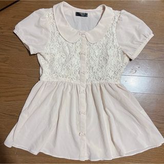リボン　ブラウス(シャツ/ブラウス(半袖/袖なし))