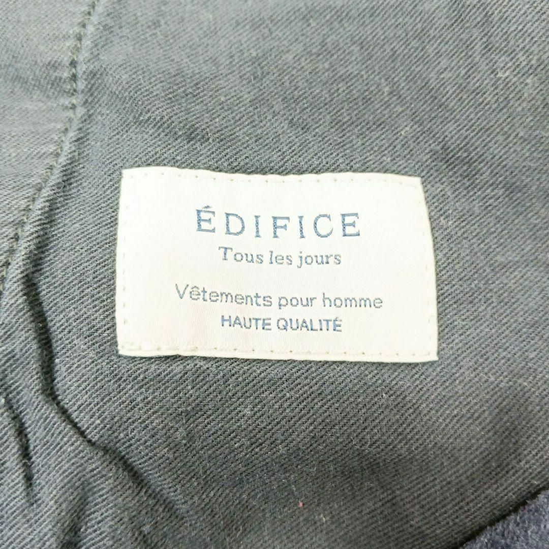 EDIFICE(エディフィス)のEDIFICE　メンズ コットンパンツ ネイビー サイズ50　クロップド丈 メンズのパンツ(チノパン)の商品写真