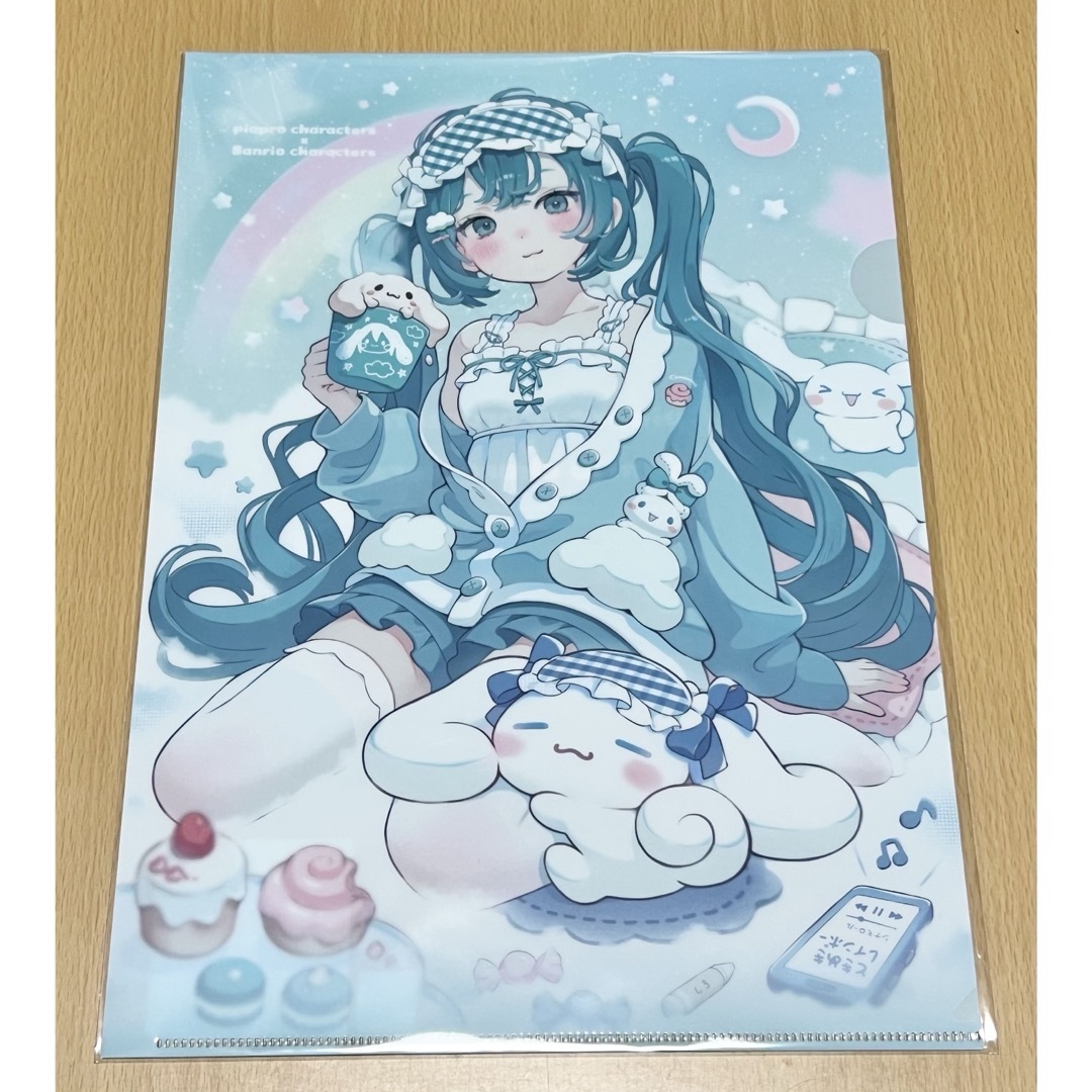 初音ミク サンリオコラボ クリアファイル シナモロール エンタメ/ホビーのアニメグッズ(クリアファイル)の商品写真