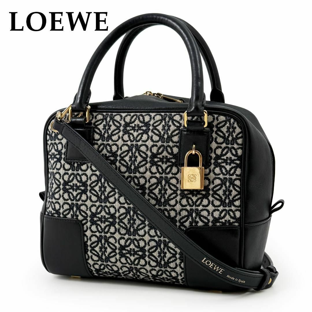 LOEWE - 美品 ロエベ アマソナ19 スクエアバッグ ジャガード モノグラム アナグラム