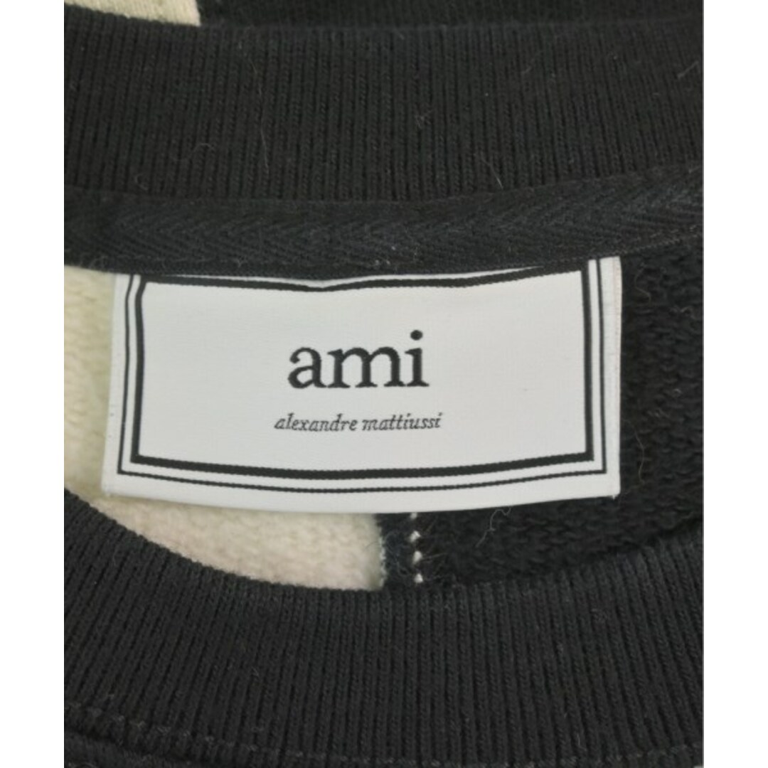 ami - ami アミ スウェット M 黒xアイボリー 【古着】【中古】の