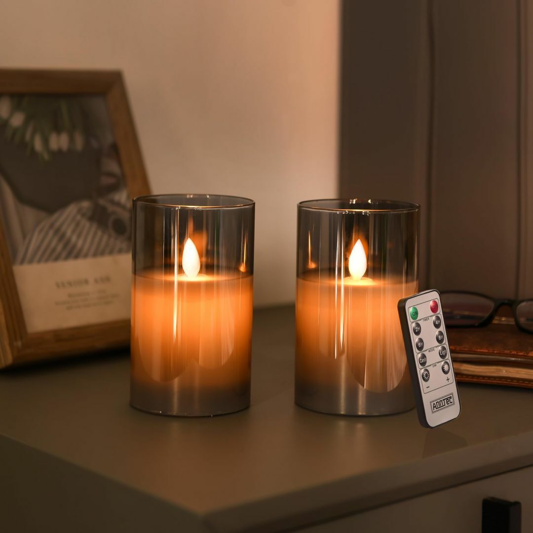 【特価商品】【2点セット】AnnTec LEDキャンドルライト ロウソク 本物の インテリア/住まい/日用品のライト/照明/LED(その他)の商品写真