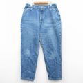 W35★古着 エルエルビーン LLBEAN ジーンズ レディース 80年代 80s ヒゲ テーパード コットン USA製 紺 ネイビー デニム 【spe】 25may09 中古 メンズ ボトムス ジーパン Gパン ロング パンツ