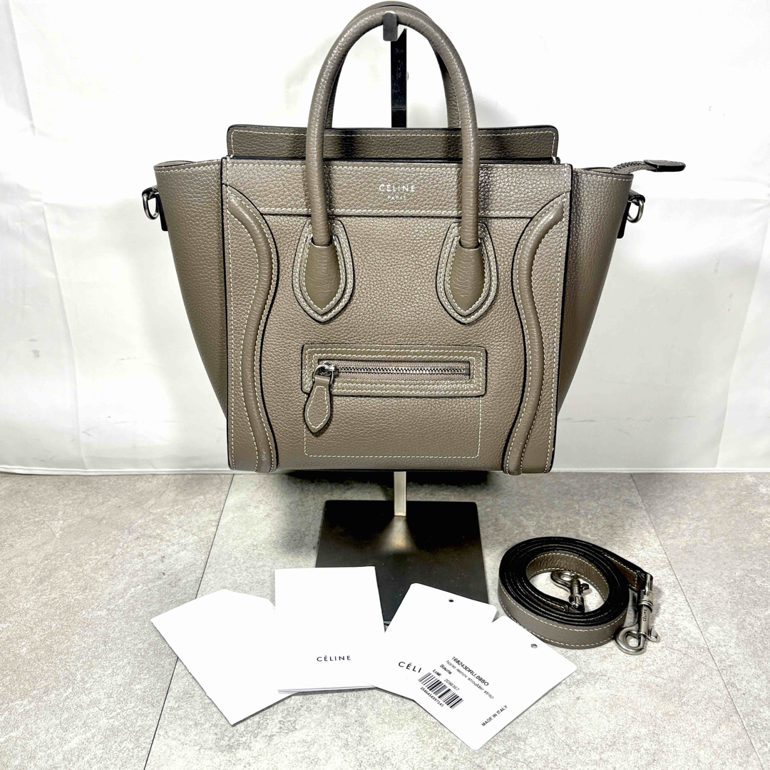 CELINE - CELINE セリーヌ ラゲージ ナノショッパー ハンド/ショルダーバッグ スリ