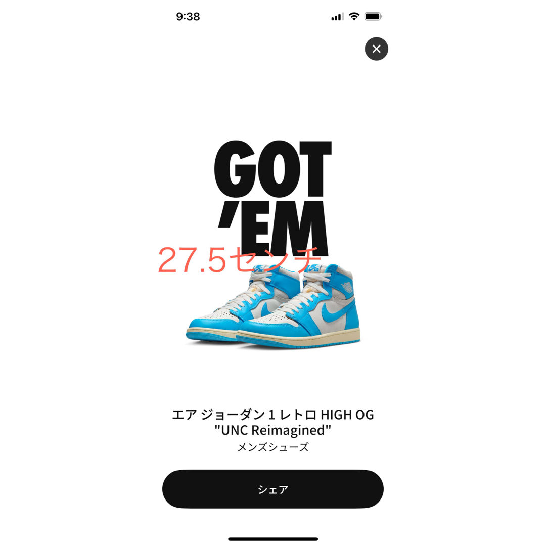 Jordan Brand(NIKE)(ジョーダン)のNike Air Jordan 1 High OG UNC Reimagined メンズの靴/シューズ(スニーカー)の商品写真
