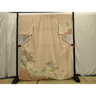 平和屋着物■訪問着　几帳花文　暈し染め　金彩　正絹　逸品　AAAT2025sw(着物)