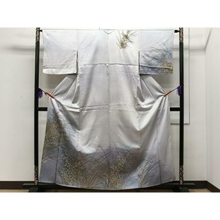 平和屋着物■京の名門　じゅらく謹製　訪問着　作家物　草花文　暈し染め　金銀彩　正絹　逸品　CAAQ5445kb(着物)