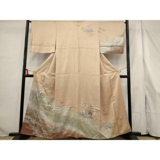 平和屋着物■訪問着　流水花鳥文　暈し染め　金彩　正絹　逸品　AAAS6877st(着物)