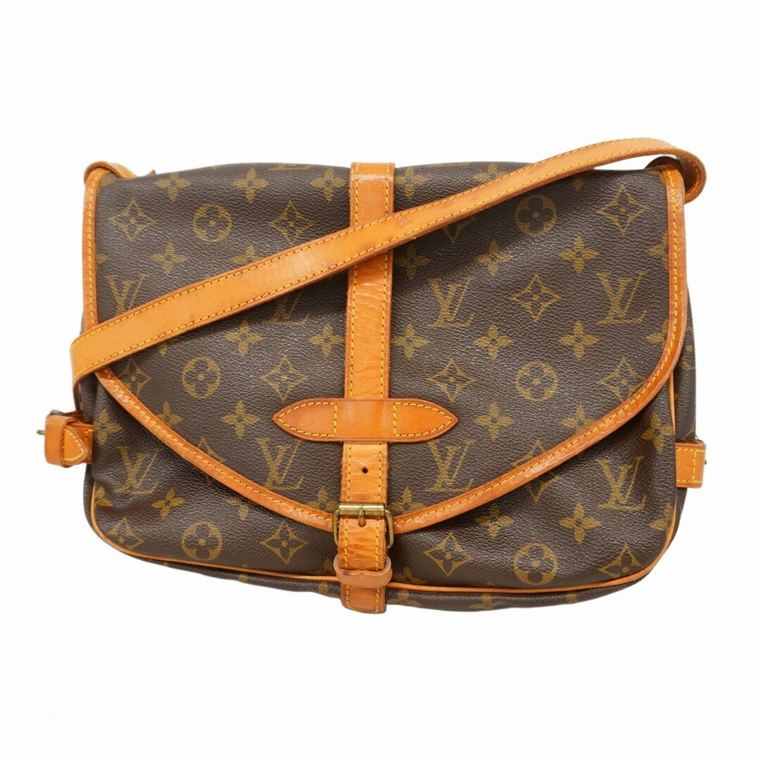 LOUIS VUITTON - 【5eb1389】ルイヴィトン ショルダーバッグ モノグラム ソミュール30 M42256 ブラウン【中古】レディース