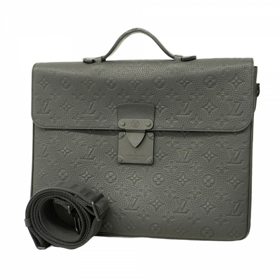 LOUIS VUITTON - ★最終価格【5eb1409】ルイヴィトン ブリーフケース トリヨン  Sロック ブリーフケース M20835 ノワール【中古】メンズ