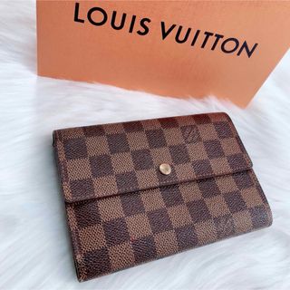 ルイヴィトン(LOUIS VUITTON)のルイヴィトン ダミエ 折りたたみ 財布 ダミエ財布(折り財布)