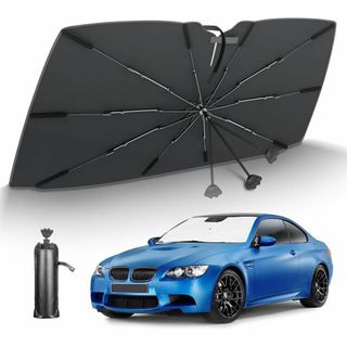 車用 サンシェード フロント 傘型 折りたたみ式 遮光 遮熱 UVカット 汎用型(車内アクセサリ)