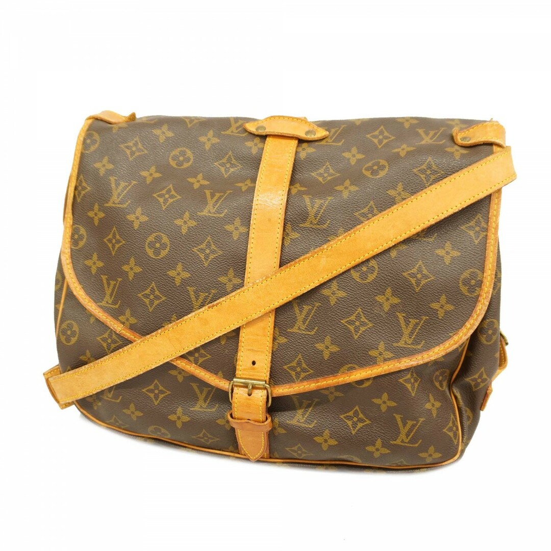 LOUIS VUITTON - 【5eb1464】ルイヴィトン ショルダーバッグ モノグラム ソミュール35 M42254 ブラウン【中古】レディース