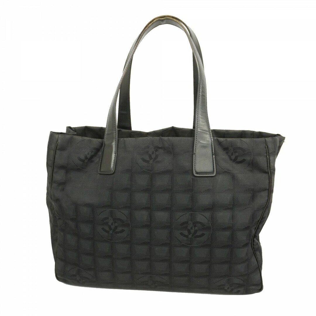 CHANEL - 【5eb1516】シャネル トートバッグ ニュートラベル ナイロン ブラック シャンパンゴールド金具【中古】レディース