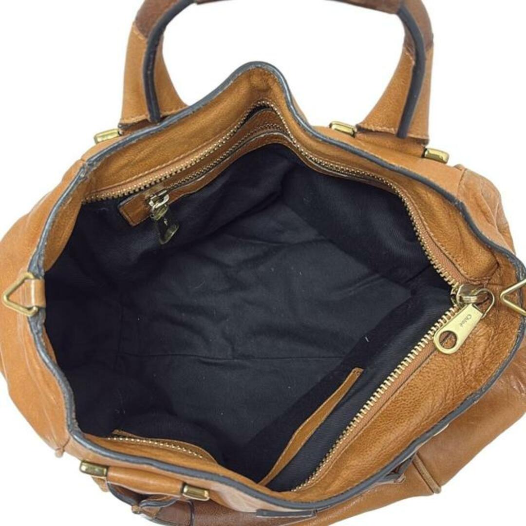 Chloe クロエ　ダークブラウン レザー ハンドバッグ　ボストンミニ Chloé ダークブラウン レザー ハンドバッグ