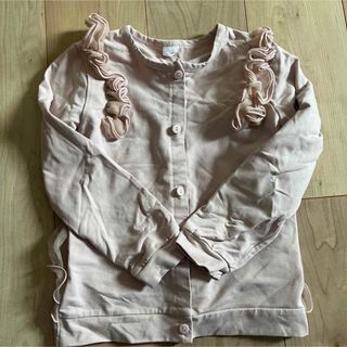 アンシャンテプティ(enchantepetit)のピンクフリル　カーディガン(カーディガン)