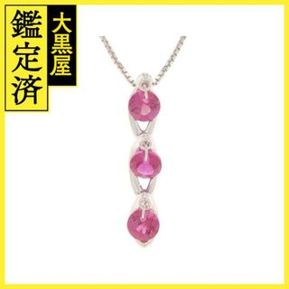 ノンブランドジュエリー ネックレス K18ホワイトゴールド/ルビー0.67ct 【472】(ネックレス)
