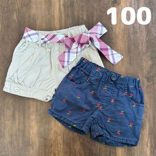 ベベ(BeBe)のチェリー柄 半ズボン べべ　バスファズ　ムージョンジョン　ショートパンツ　100(パンツ/スパッツ)