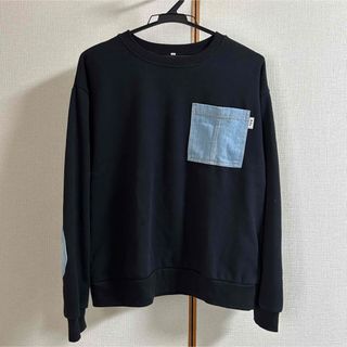 シマムラ(しまむら)のデニム　エルボーパッチ　トレーナー(トレーナー/スウェット)