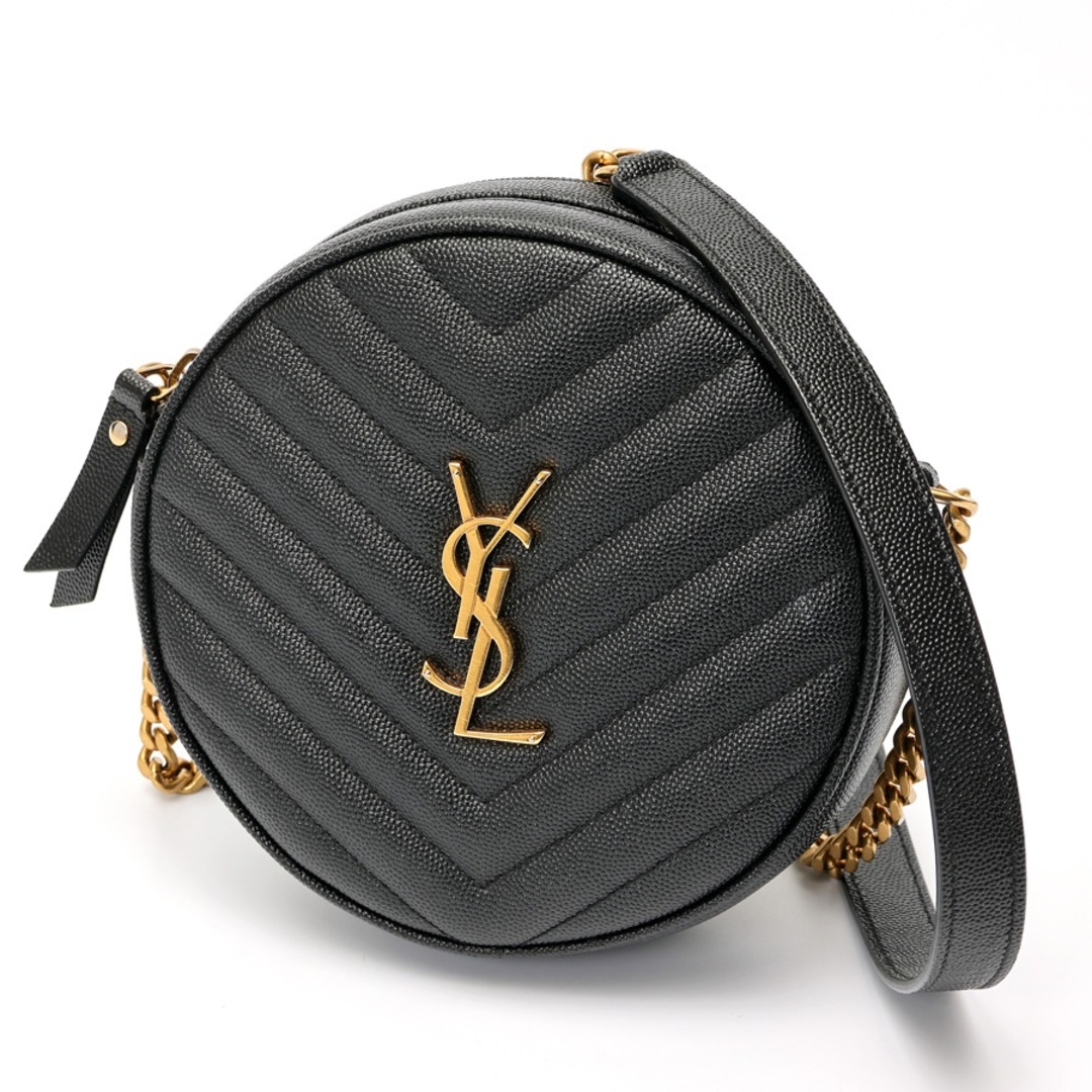 SAINT LAURENT - サンローラン / SAINT LAURENT　ヴィニル チェーン ショルダー バッグ　610436　グレイン ド プードルレザー　ブラック 【中古】 商品番号 E-157920