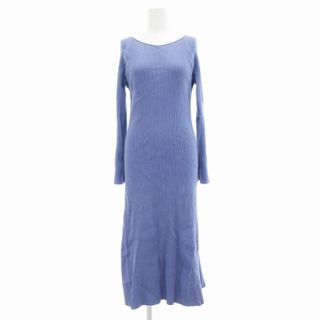 ミラオーウェン(Mila Owen)のミラオーウェン 美品 リブニットワンピース Vネック 長袖 0 S(ロングワンピース/マキシワンピース)
