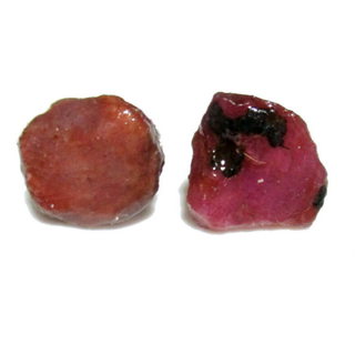 *12CT*非加熱*タンザニア産*天然PINKルビー原石 ピアス*(ピアス)