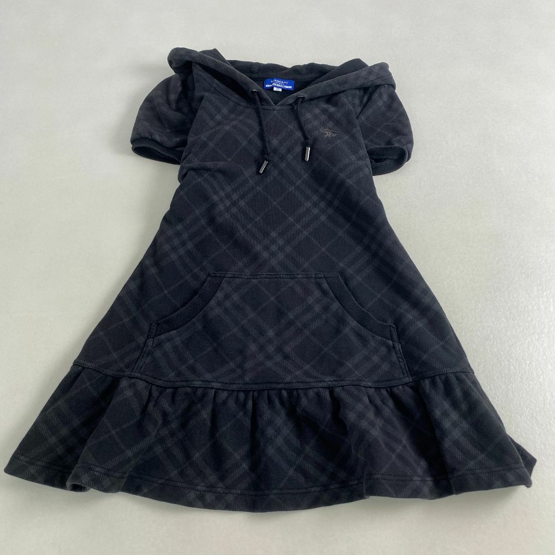 BURBERRY BLUE LABEL - 美品　バーバリーブルーレーベル　ワンピース　ノバチェック　スウェット　フード