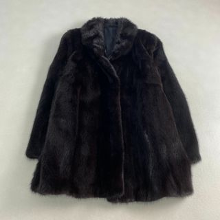 美品　毛皮コート　SAGA MINK　上質　状態良好　ボリューム　黒　17(毛皮/ファーコート)