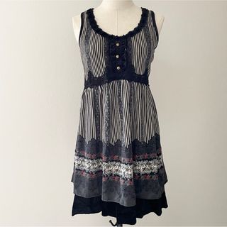 アクシーズファム(axes femme)の試着のみ　アクシーズ  付属品なし　ベロア使い　ワンピース(ひざ丈ワンピース)