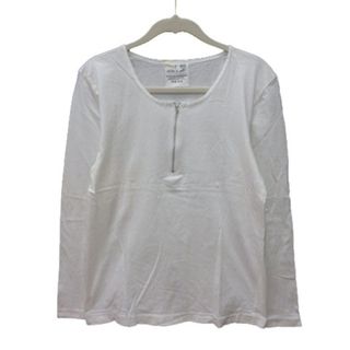 アニエスベー(agnes b.)のアニエスベー agnes b. カットソー ハーフジップ 長袖 2 白 ホワイト(カットソー(長袖/七分))
