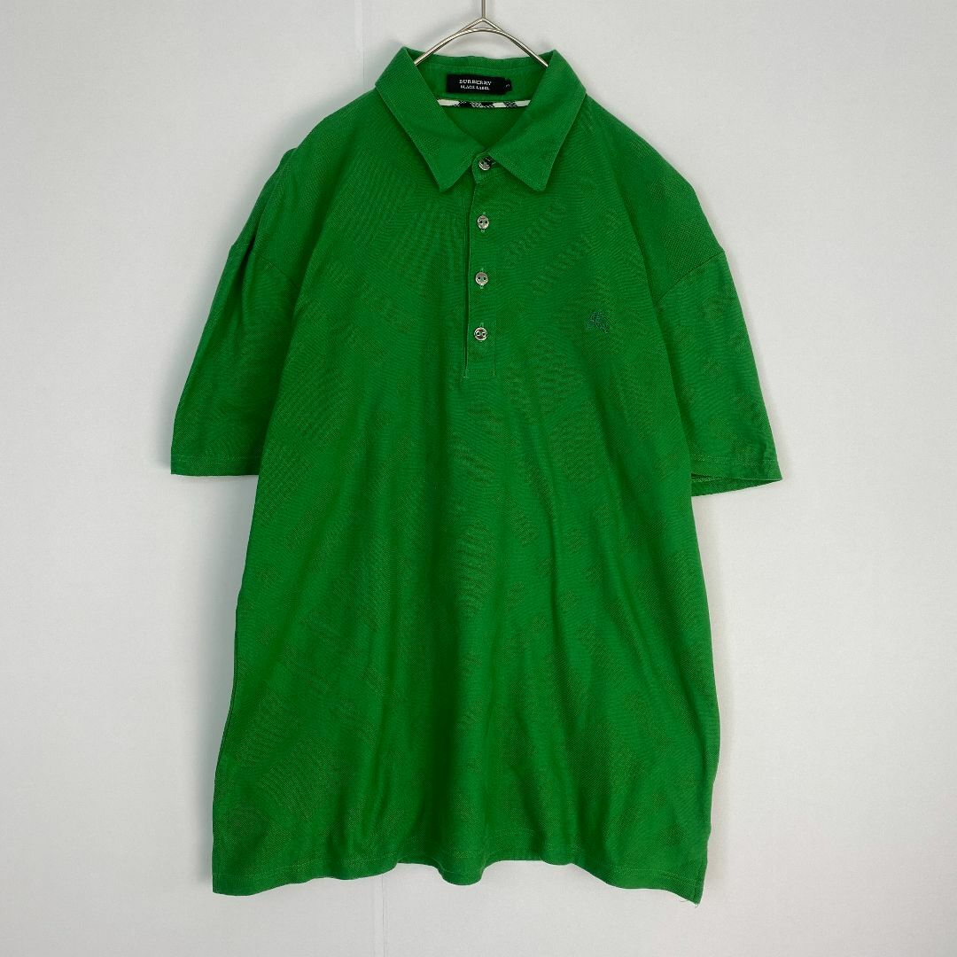 BURBERRY BLACK LABEL - 美品　バーバリーブラックレーベル　半袖ポロシャツ　希少サイズ　緑