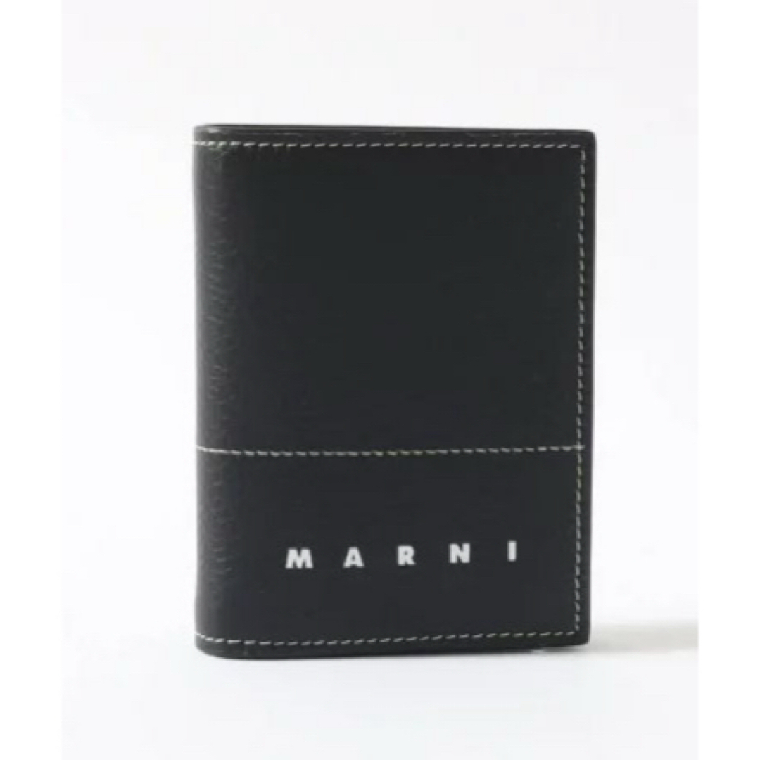 MARNI - 新品 MARNI 二つ折りウォレット 二つ折り財布 ブラック