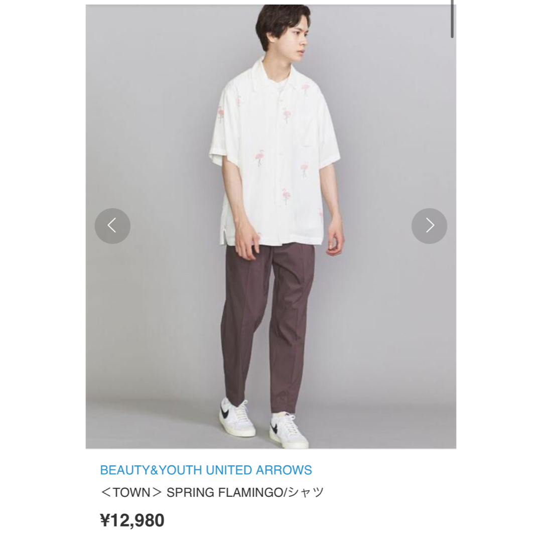 BEAUTY&YOUTH UNITED ARROWS(ビューティアンドユースユナイテッドアローズ)の希少/Town by shuttle notes pink flamingo✳︎✳︎ メンズのトップス(シャツ)の商品写真