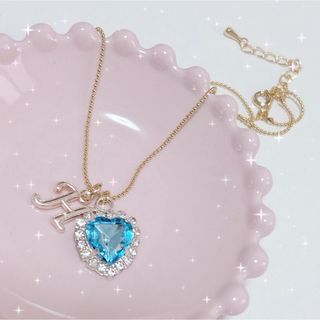 イニシャル入り＊ハートビジューネックレス(ネックレス)