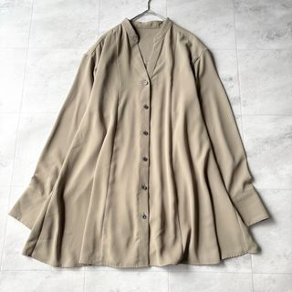 プラステ(PLST)のPLST ジョーゼットバックプリーツブラウス 長袖 スキッパー(シャツ/ブラウス(長袖/七分))