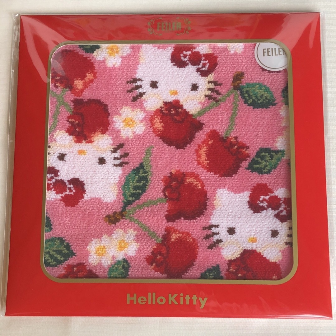 FEILER(フェイラー)のフェイラー サンリオ ハローキティ チェリー ハンカチ ピンク レディースのファッション小物(ハンカチ)の商品写真