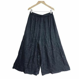 チャイハネ(チャイハネ)の【チャイハネ】ワイドパンツ　総柄　個性的　黒　ゆるだぼ　古着　used(カジュアルパンツ)