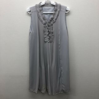 【Rhythm of Life UNITED ARROWS】リズムオブライフユナイテッドアローズ　ブルー　青　ノースリーブ　ワンピース　レディース　シフォン　スカート(その他)