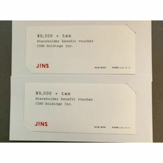 【2枚】　ジンズ　JINS　株主優待券　☆送料無料(ショッピング)