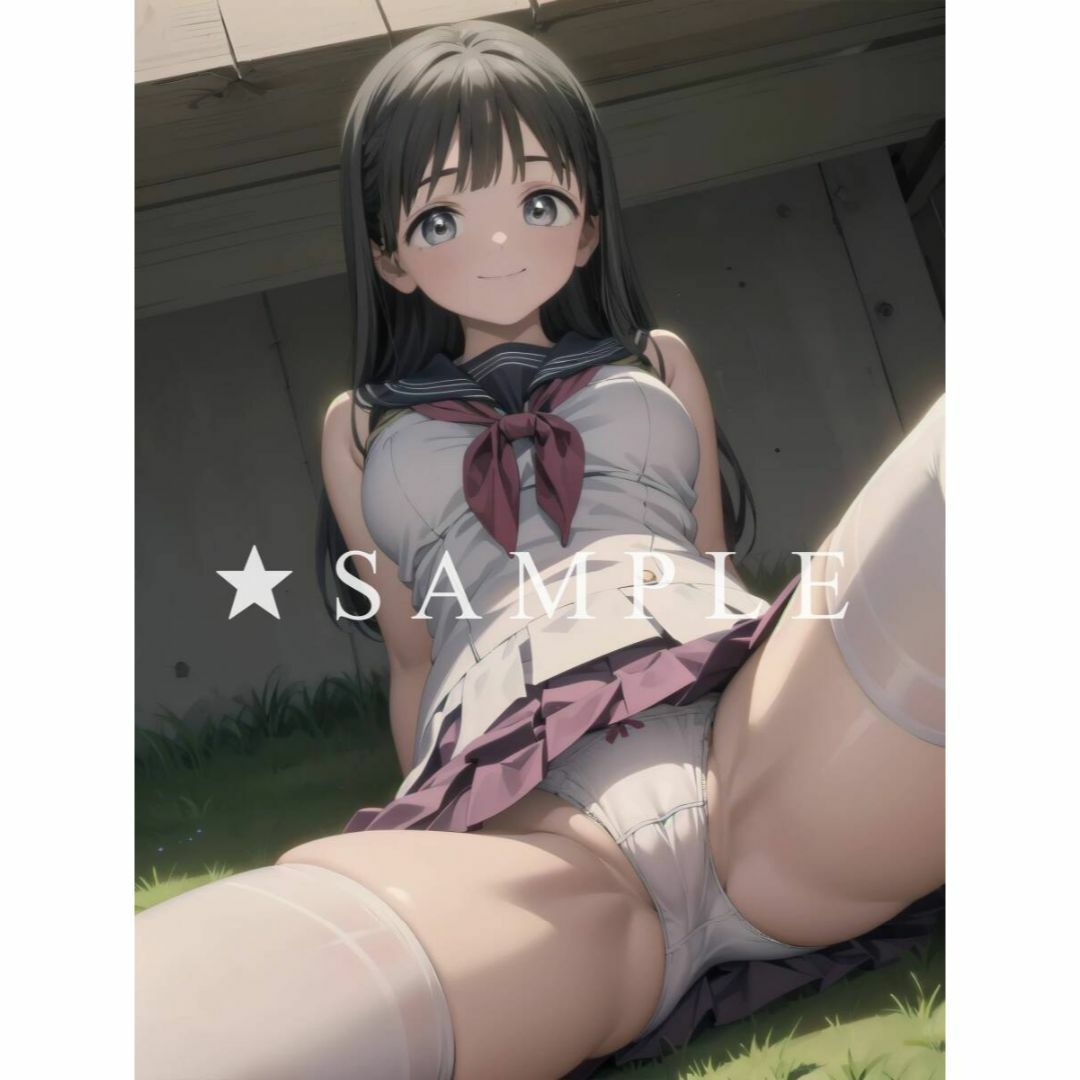 ■明日ちゃんのセーラー服■ ★明日 小路★ 厳選 A4 特大イラストポスター エンタメ/ホビーのアニメグッズ(ポスター)の商品写真
