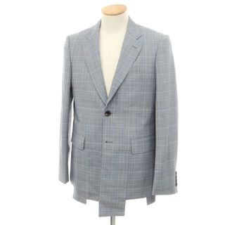 【中古】コムデギャルソン オムドゥ COMME des GARCONS HOMME DEUX 2024年春夏 ウール チェック テーラードジャケット ライトグレーxブルー【サイズS】【メンズ】(テーラードジャケット)