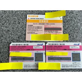 ANA,JAL株主優待券(2025.5.31まで)(航空券)