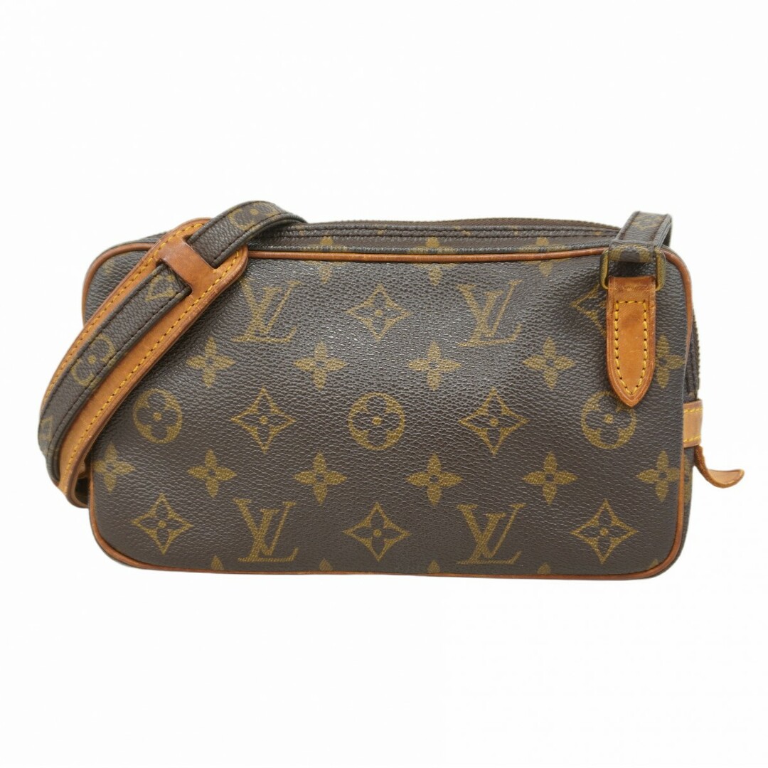LOUIS VUITTON - 【5eb1735】ルイヴィトン ショルダーバッグ モノグラム ポシェットマルリーバンドリエール M51828 ブラウン【中古】レディース