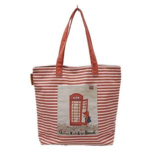 ハロッズ(Harrods)のHARRODS(ハロッズ) トートバッグ - ピンク×白×マルチ ボーダー(トートバッグ)